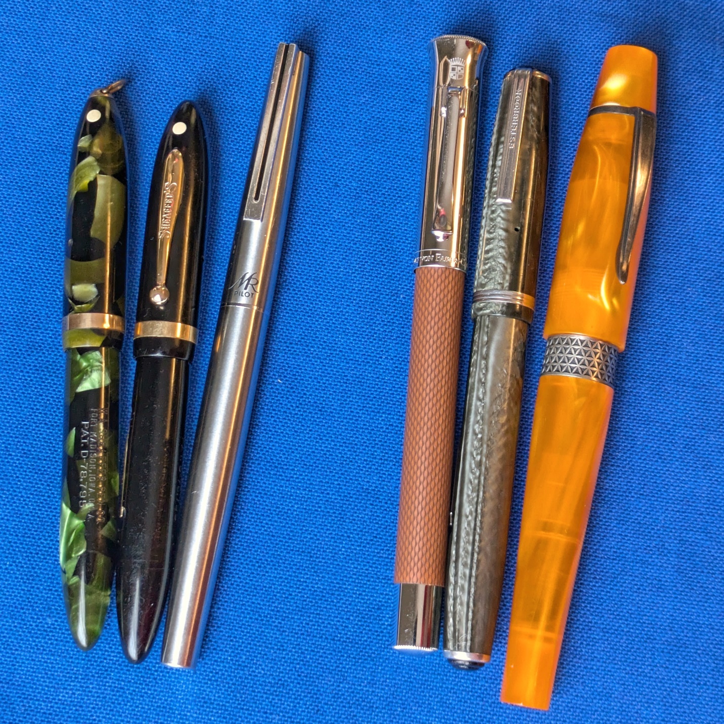 Pens acquired (left) and improved (right) at the 2024 Commonwealth Pen Show