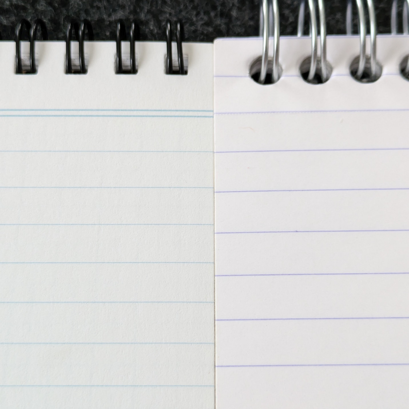 Field Notes (left) and Clairefontaine line spacing