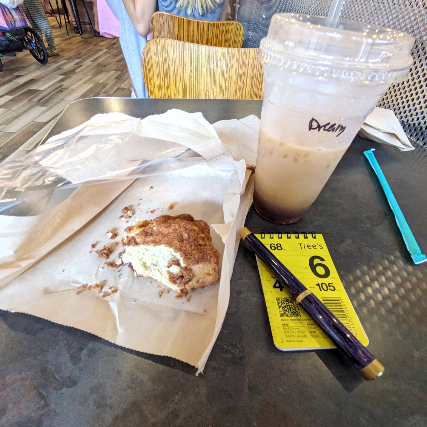 After the painstaking work of selecting all those items it was necessary to get coffee and a scone at nearby Sweetwaters Coffee & Tea. 